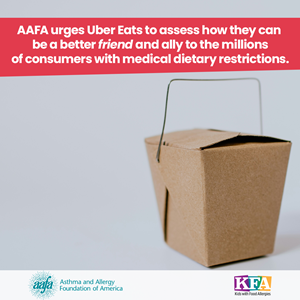 AAFA speaks out on behalf of the more than 20 million people in the U.S. with food allergies