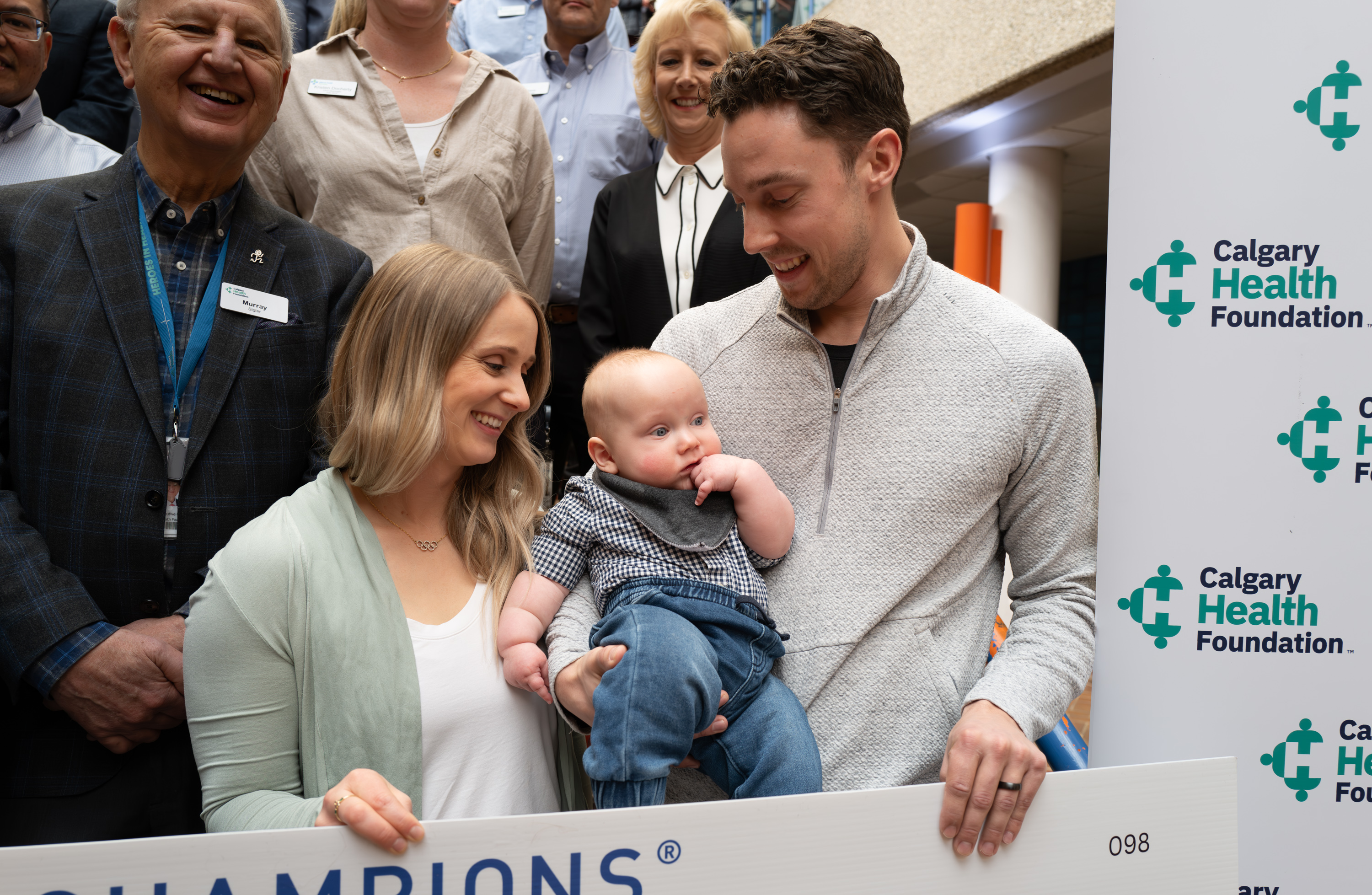 Olympic curlers Jocelyn Peterman and Brett Gallant with their son Luke