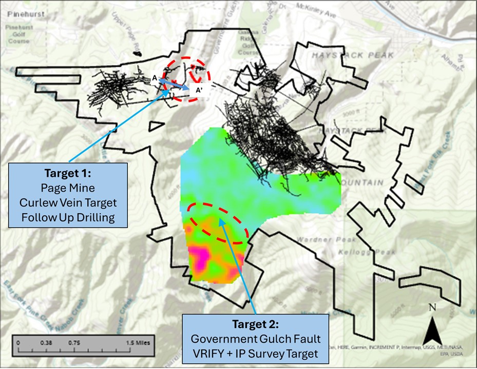 Page-Mine Curlew Vein and Government Gulch target