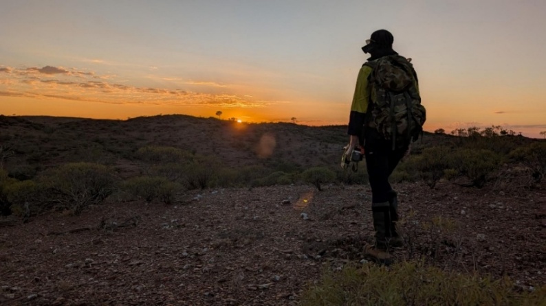 Overlooking Tibooburra Gold Project, Clone Prospect