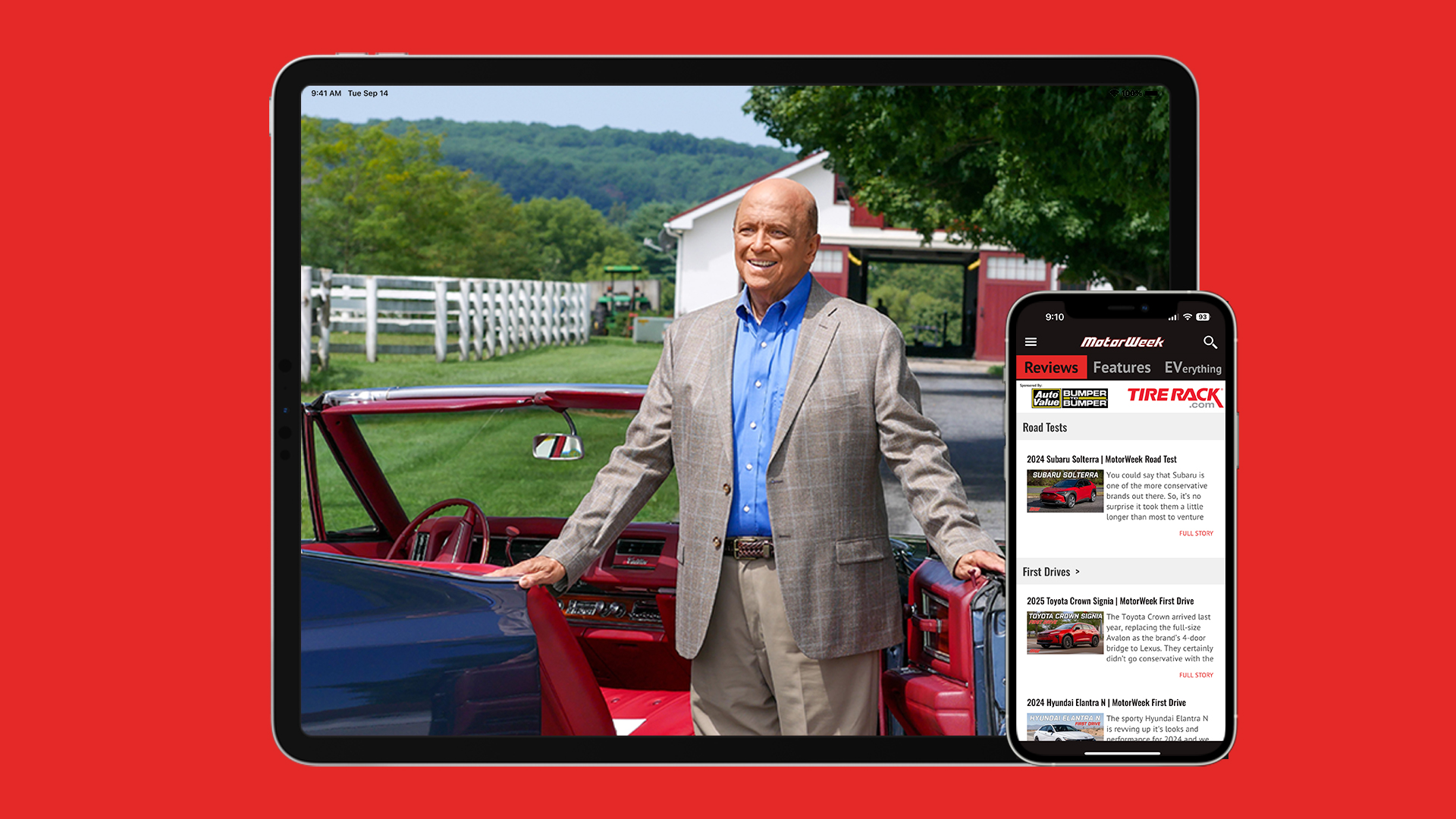 MotorWeek series host John Davis and crew have launched the show's new app 