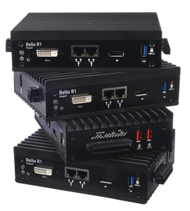 With the latest generation of industrial processors available, and a modernized video interface, these Relio R1 Rugged computers offer versatile communication with I/O for RS-232, RS-485, CAN, Wi-Fi, and Ethernet.