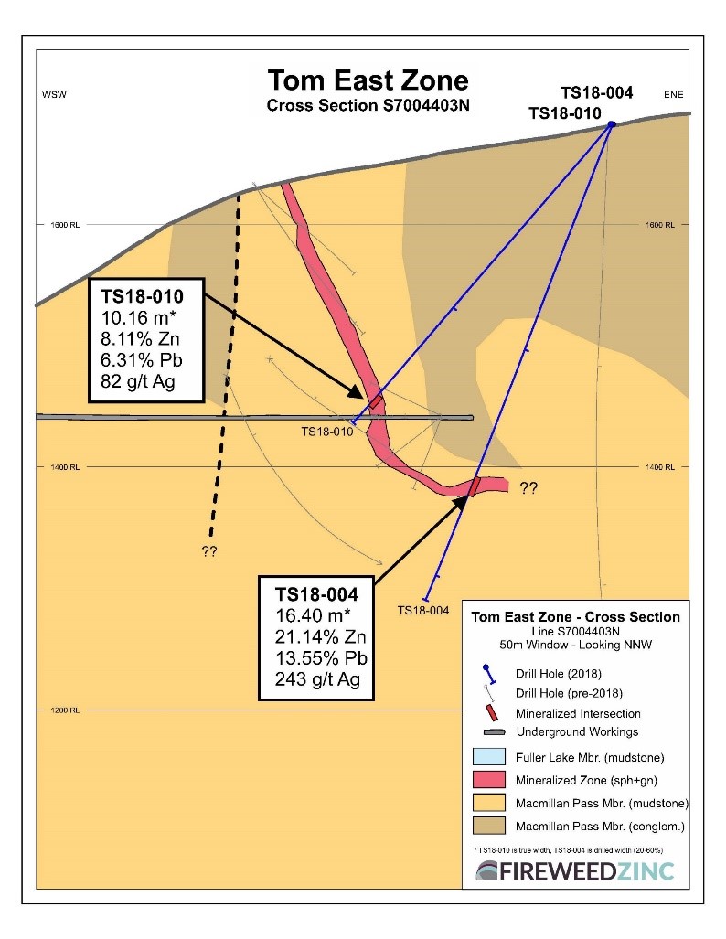 Tom East Zone – Cross Section