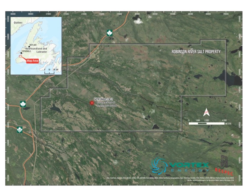 Vortex Energy Corp. Makes Significant Salt Discovery at Robinsons River Salt Project