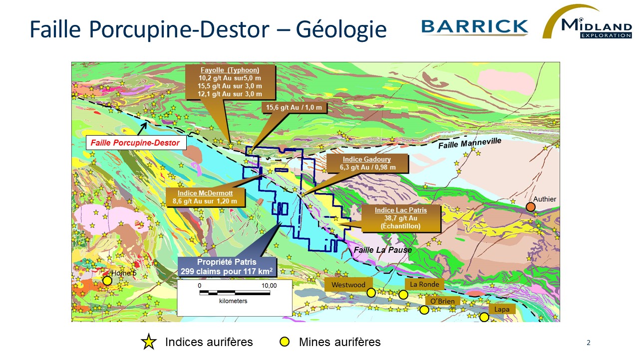 Figure 2 Faille Porcupine-Destor - Géologie