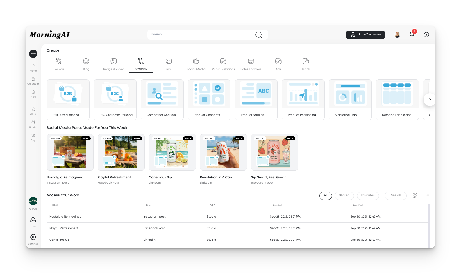 MorningAI Home Screen