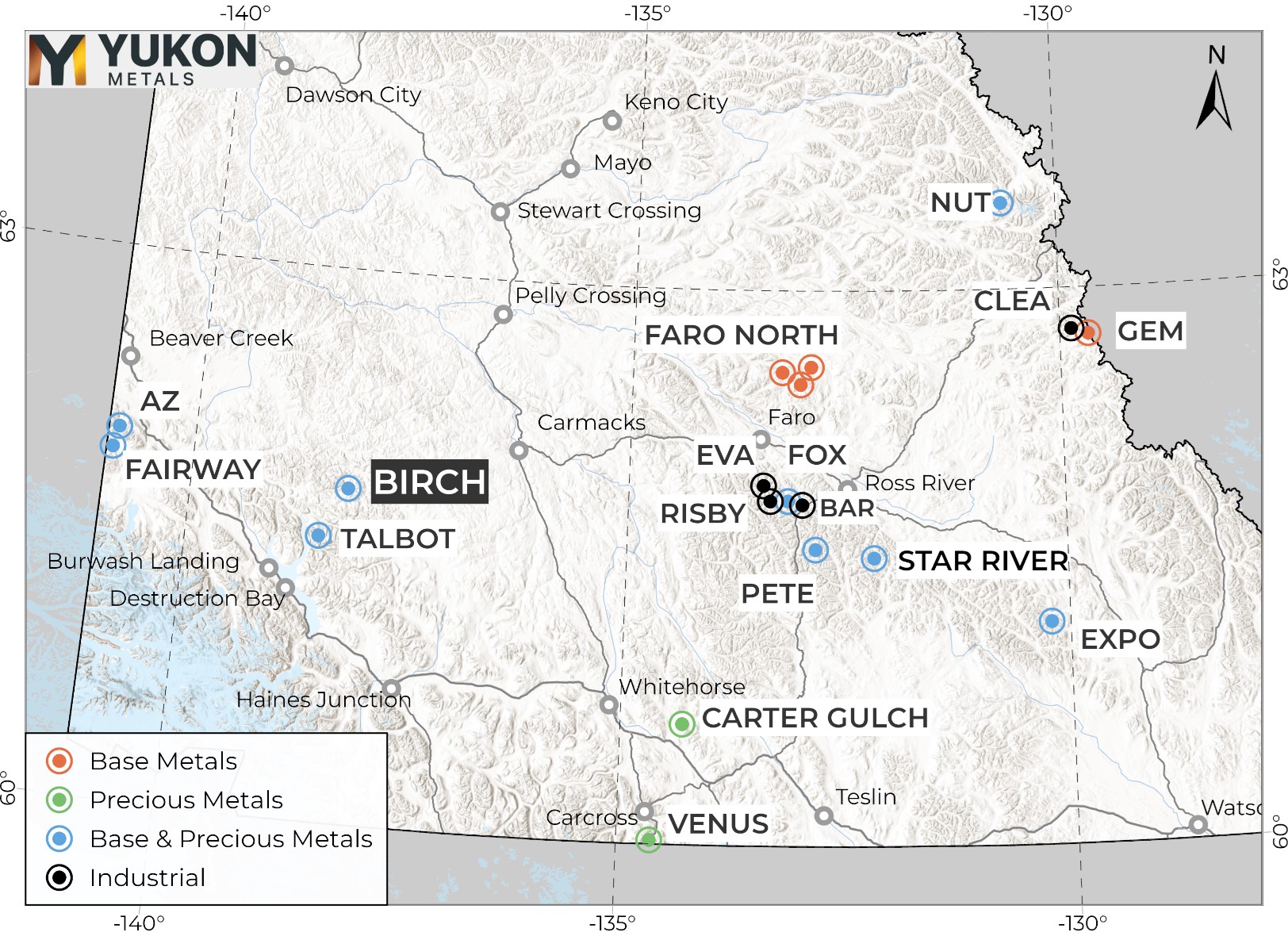 Birch project location map.