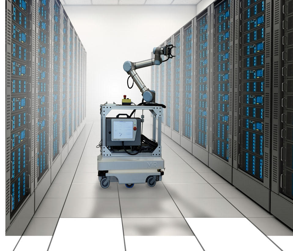 Early prototype of an Olis Robotics and Olympus Controls tele-robotic system designed to reduce remote data center operating costs