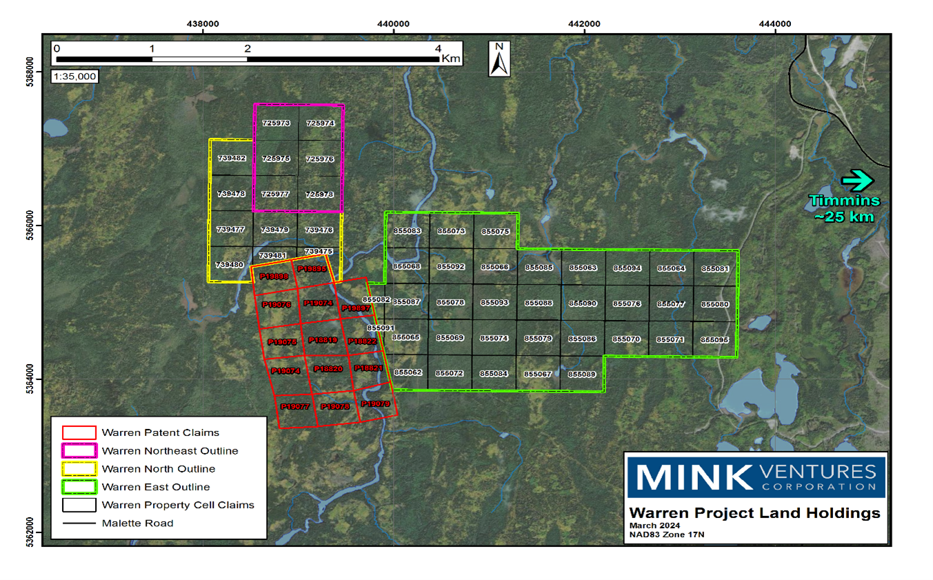 WARREN PROPERTY CLAIM HOLDINGS MAP