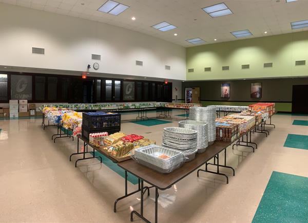 Food Assembled for Meal Packing Day at GVTC Headquarters