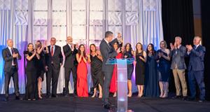 The Tri Pointe Homes Arizona team celebrates its win as Builder of the Year at the 2023 MAME Awards. In 2022, the homebuilder opened nine new neighborhoods, including 18 models and two standalone sales pavilions, and achieved 487 sales across 13 Phoenix metro neighborhoods.