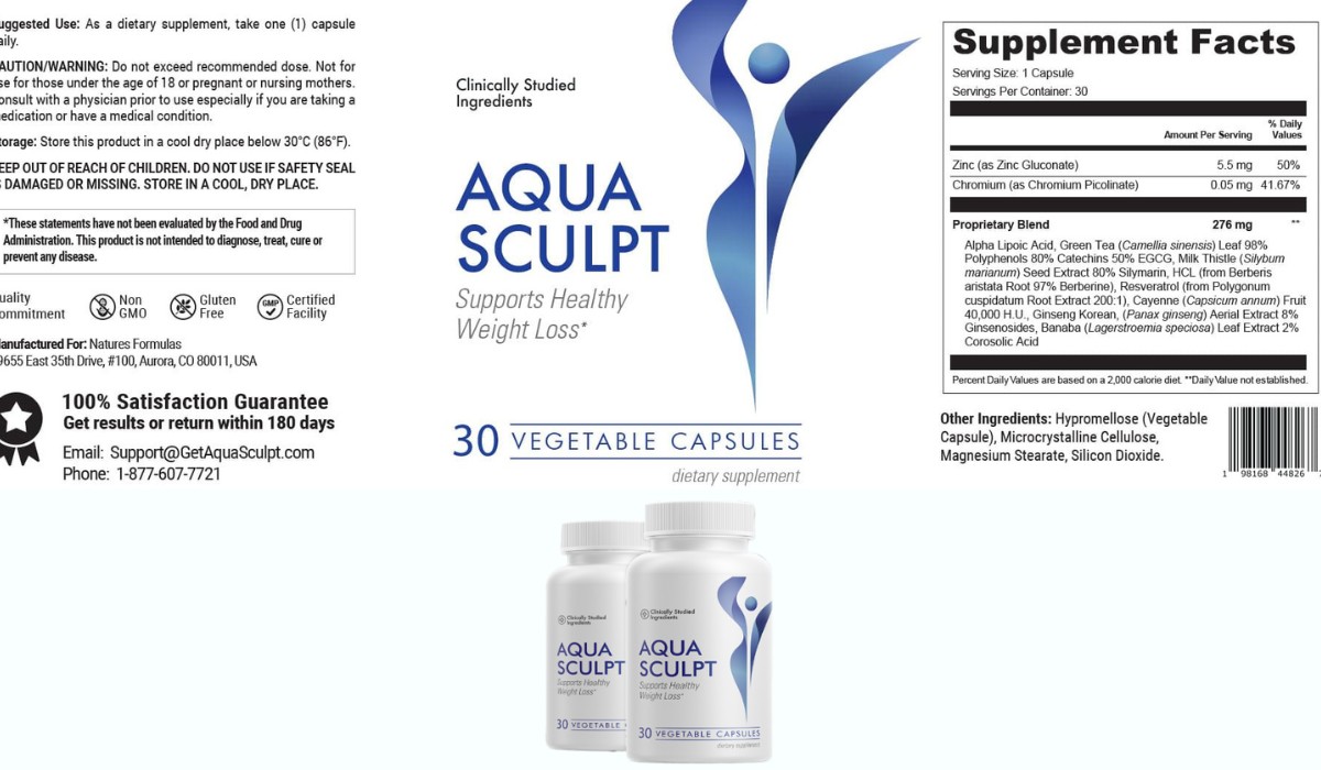 AquaSculpt Supplement Facts
