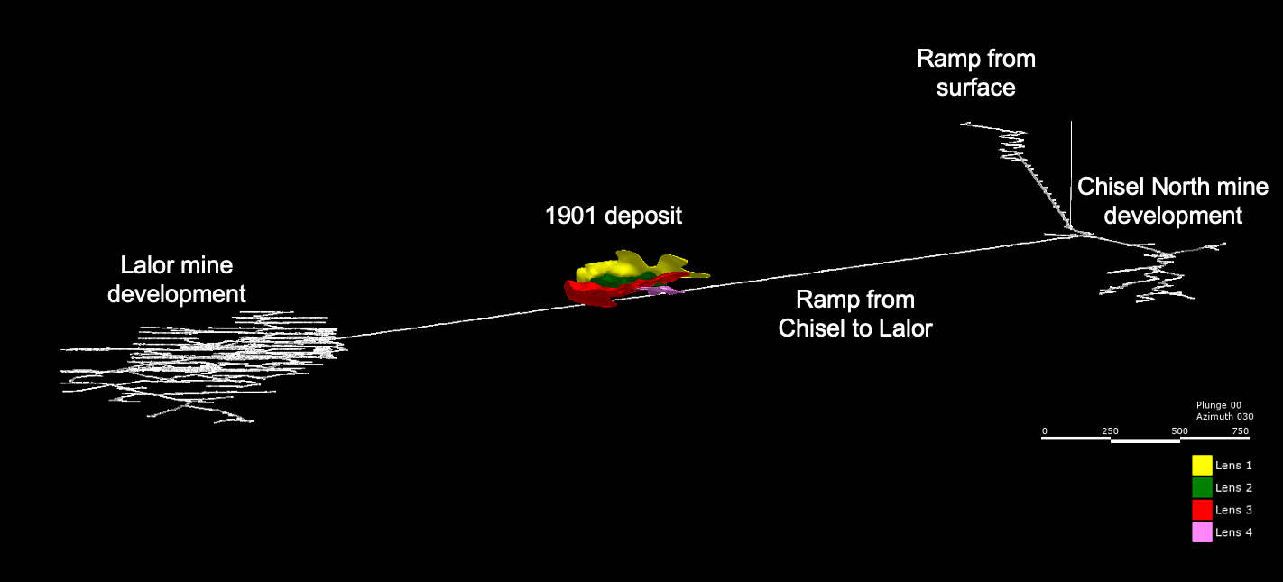 Figure 1: 1901 Deposit Underground Location