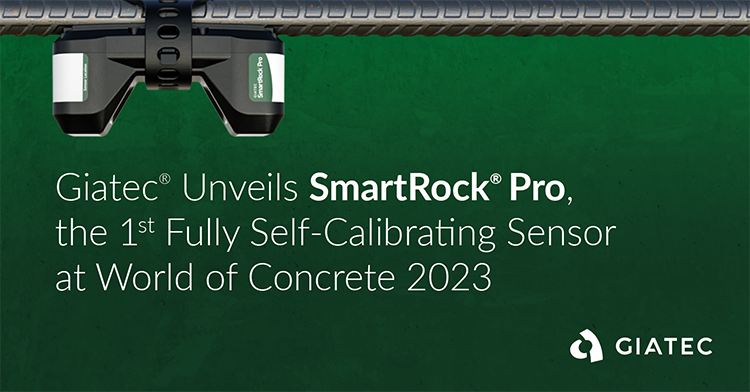 Giatec® Unveils SmartRock® Pro, the 1st Fully Self-Calibrating Sensor at World of Concrete 2023