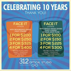 312 Optical Studio Turns 10