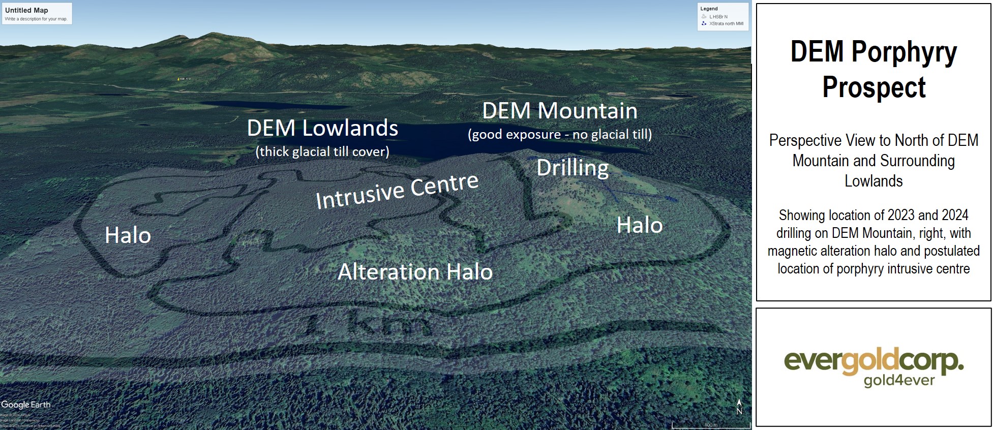 Figure 1 - DEM prospect perspective view of terrain