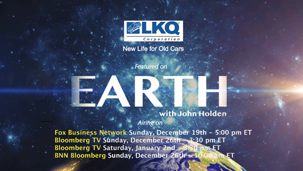 LKQ Corporation to Be Featured in TV Series 'EARTH with John Holden'