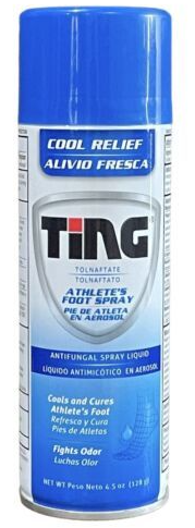 TING® 1% Tolnaftate Athlete’s Foot Spray Antifungal Spray Liquid
