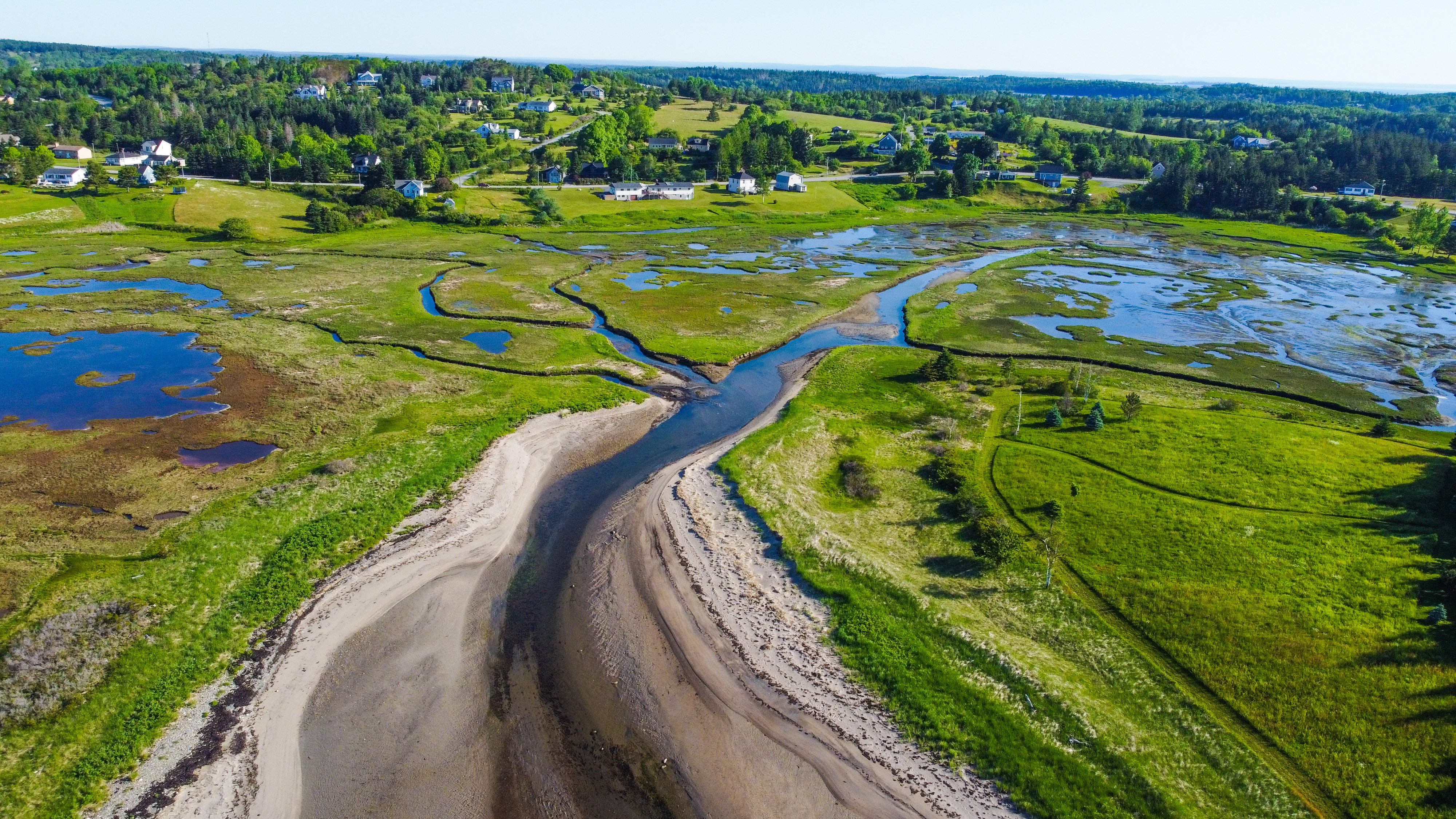 Garden Lots Salt Marsh in Lunenburg County is one of the four Treasured Wetlands of Nova Scotia selected in 2021. © Dave Welsford, Coastal Action Foundation