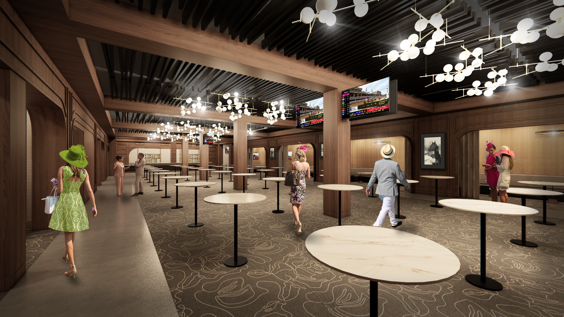 Schematic of the expanded main area in Homestretch Club