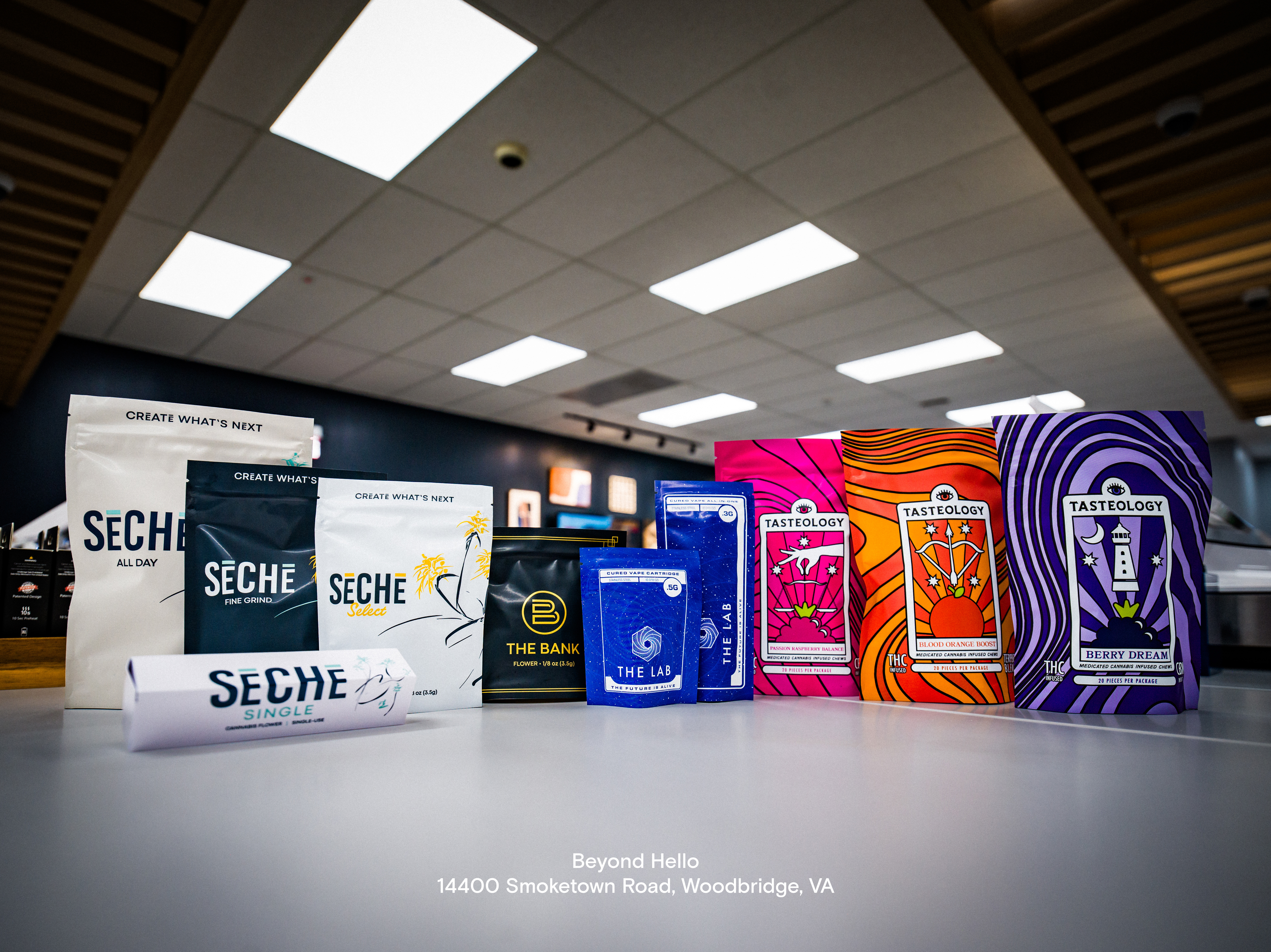 Beyond Hello™ Woodbridge patients will also have access to five of Jushi’s in-house brands, including Sèchè,  The Bank, Tasteology Fruit Chews, The Lab, and Nira + Medicinals – all locally grown at Jushi’s nearby grower-processor facility in Manassas.
