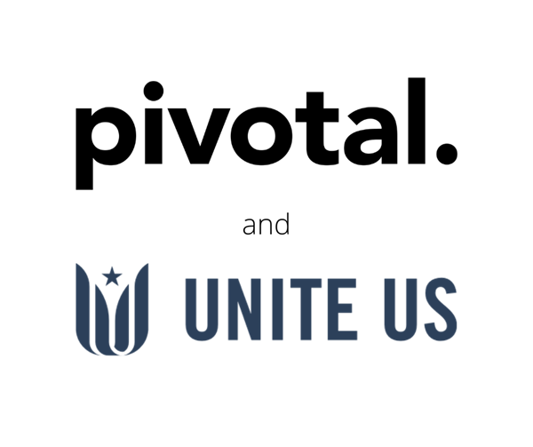 Pivotal Analytics and Unite Us logos