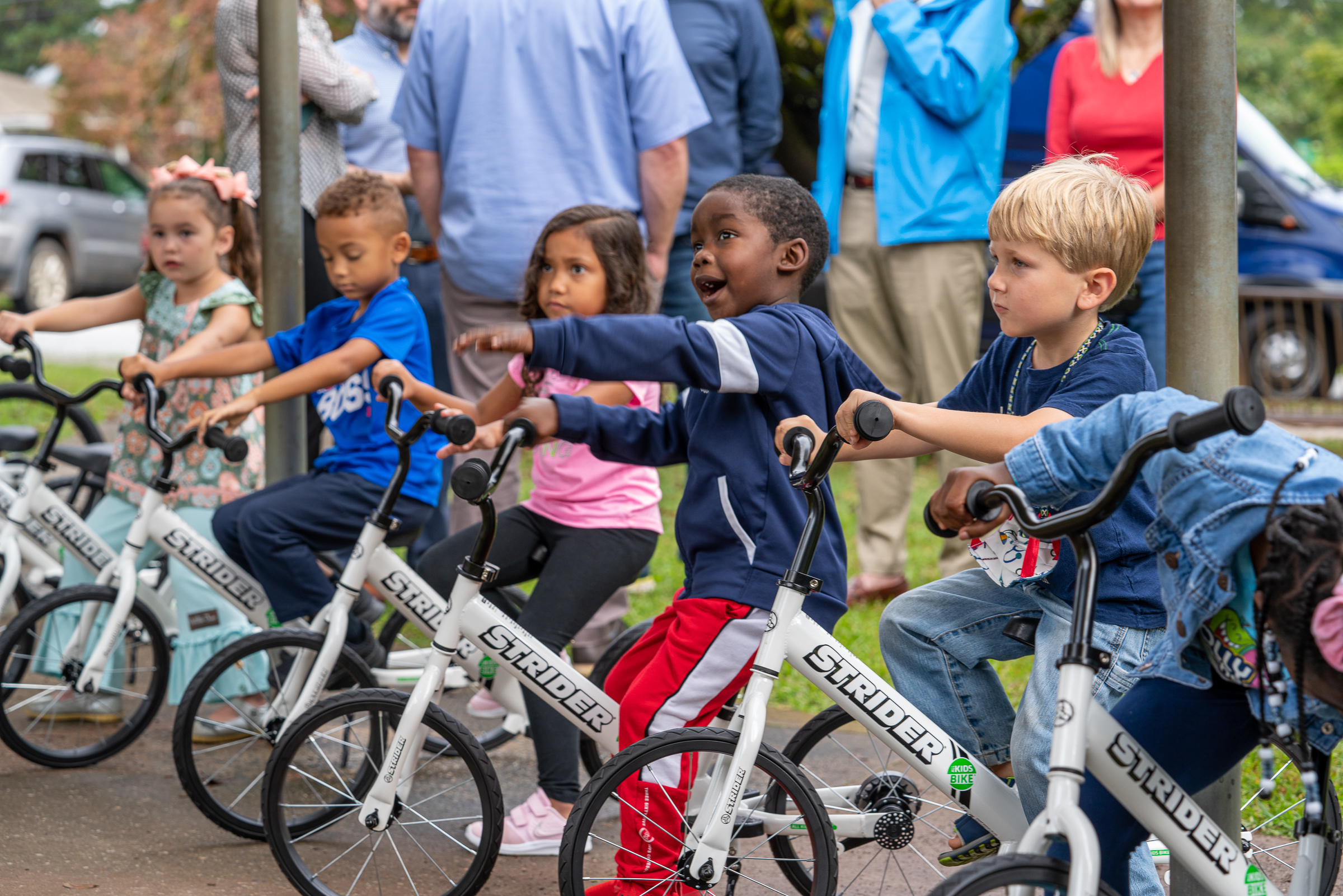 Children Ride Donated Bikes for the First Time