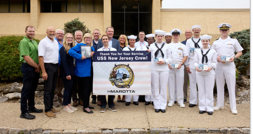 Marotta Controls_IMAGE_USS New Jersey crew with sign