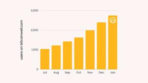 Online user growth over the last several months