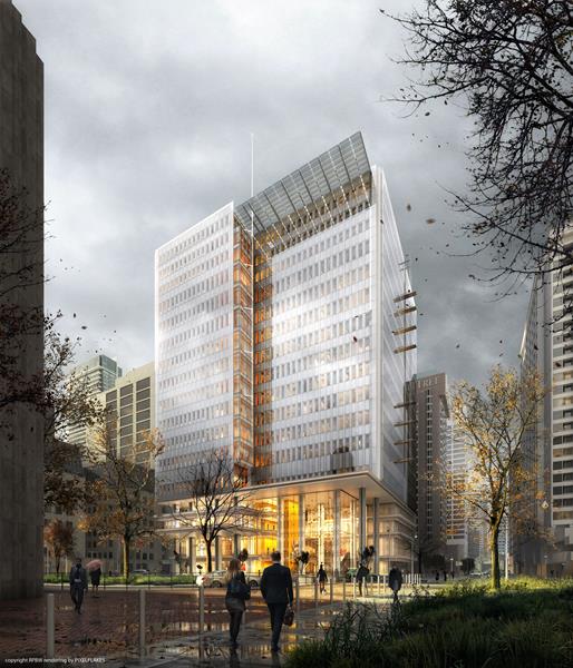 The New Toronto Courthouse: Construction is underway on Ontario’s first high-rise courthouse in Toronto’s downtown core, which will amalgamate six Ontario Court of Justice criminal courthouse locations in one new, accessible location. (Photo from Infrastructure Ontario)