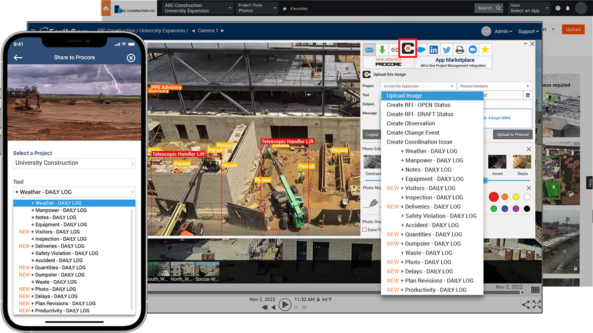 EarthCam Procore Integration