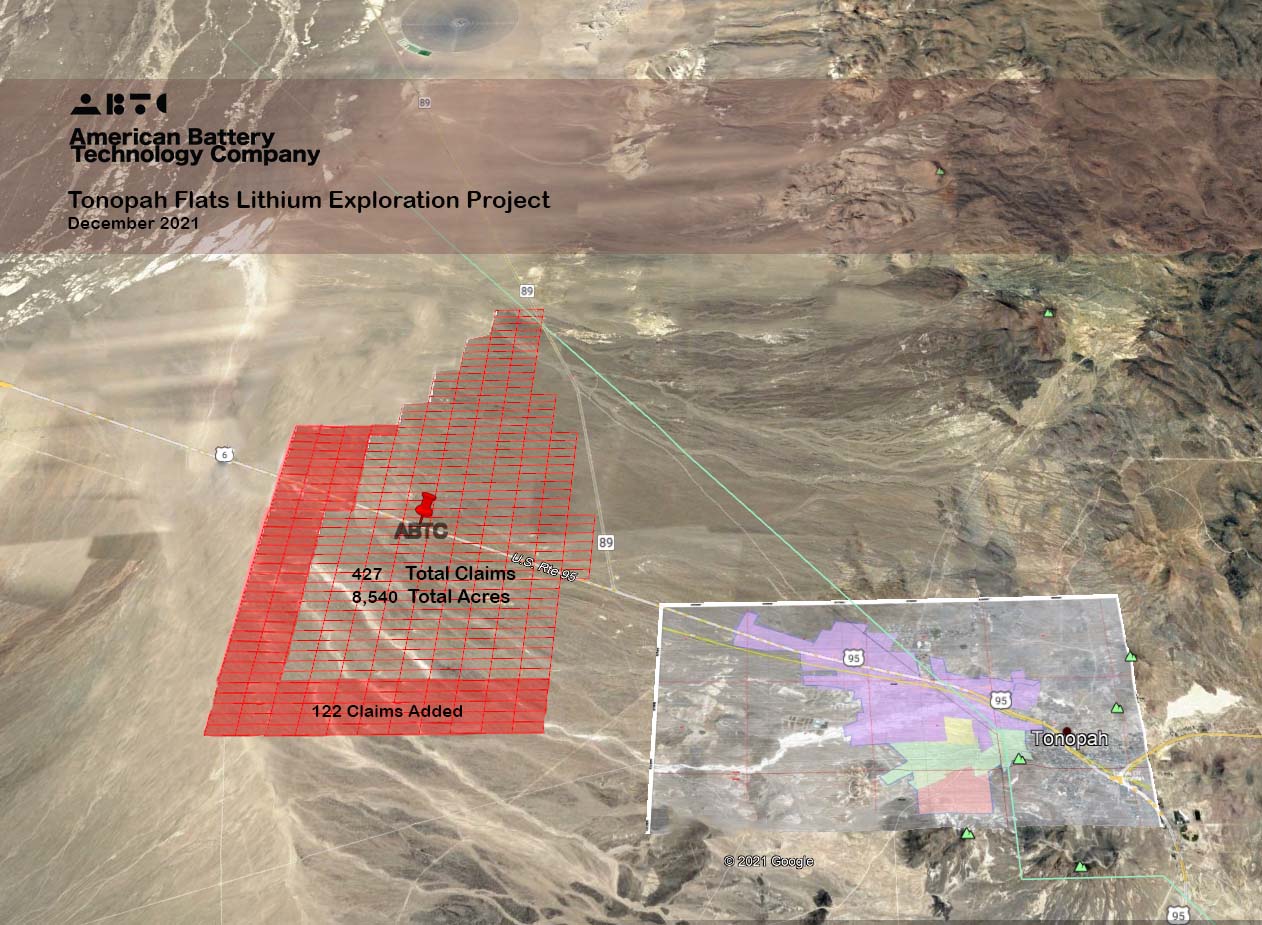 American Battery Technology Company Tonopah Flats Lithium Exploration Project