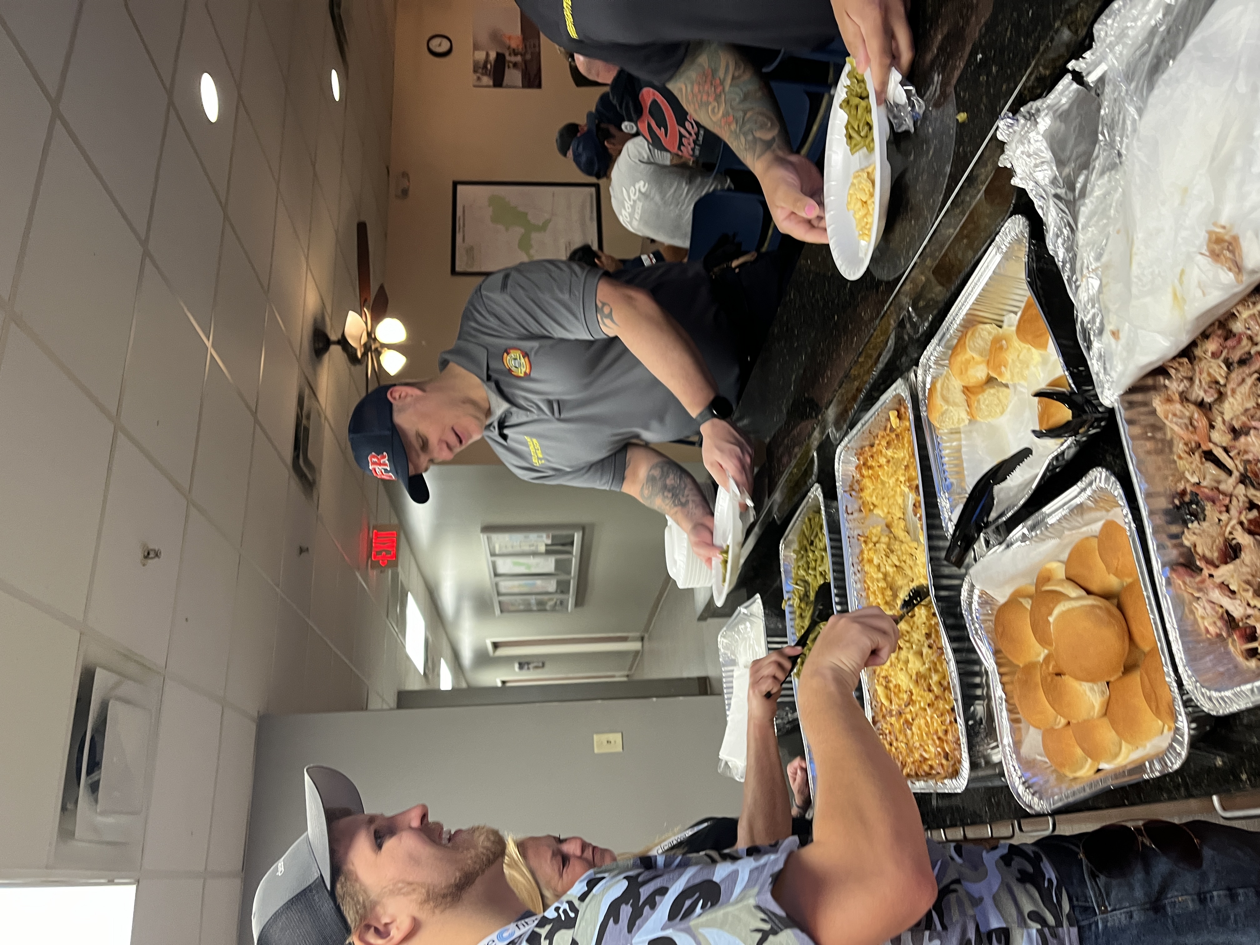 Serving lunch to Pooler, GA firefighters
