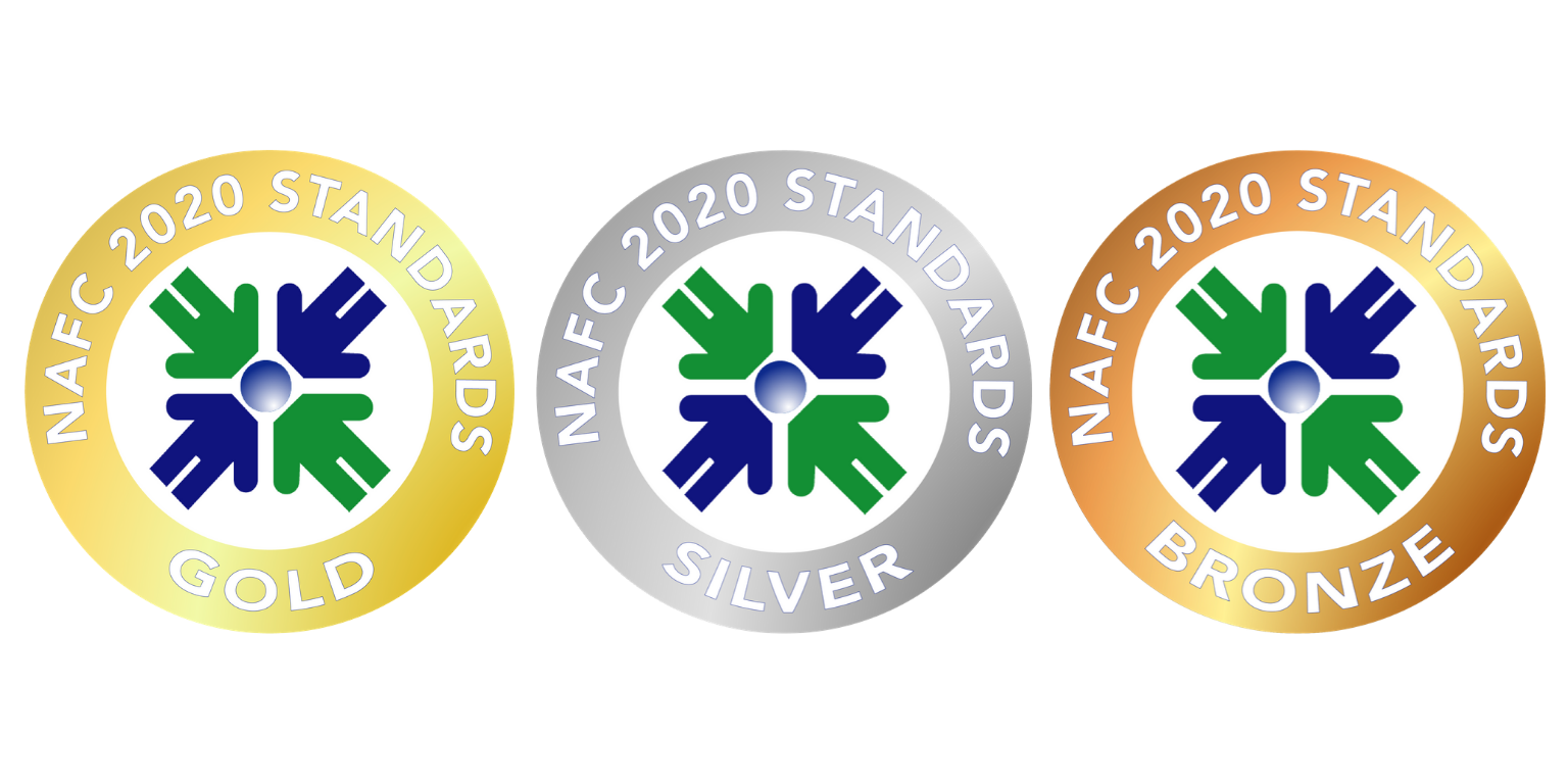 NAFC 2020 Quality Standards Gold, Silver and Bronze Rating Seals
