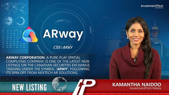 ARway Corporation, a pure-play spatial computing company, is one of the latest new listings on the Canadian Securities Exchange, following its spin off from Nextech AR Solutions.: ARway Corporation, a pure-play spatial computing company, is one of the latest new listings on the Canadian Securities Exchange, following its spin off from Nextech AR Solutions.