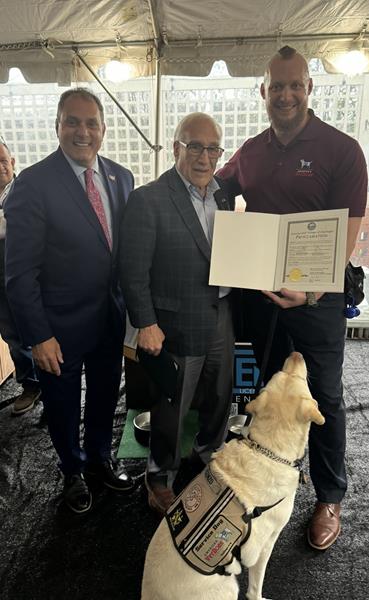 Long Island Home Builders Care, Inc., Supports America’s VetDogs and the Guide Dog Foundation with New Dog Agility Play Area, Backyard Dog Dens and More