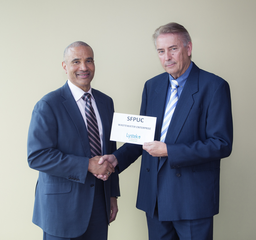 Harlan Kelly Jr. of SFPUC & James Dunbar of Lystek International