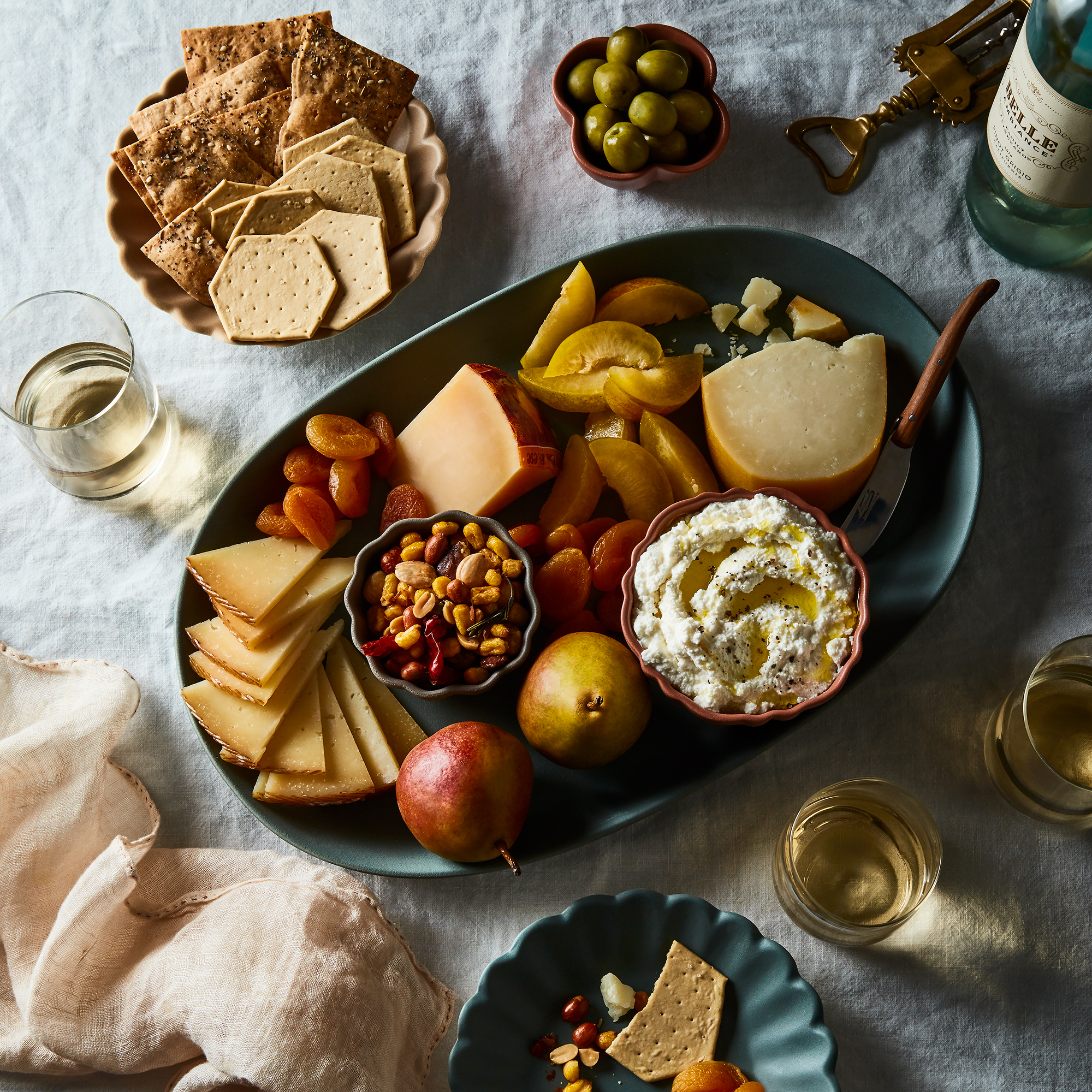 Handmade French Partage Serveware at Food52:
$50–$132
Satin Cream, teal, brick, satin charcoal, satin cream.

Photo credit: Rocky Luten/Food52 or James Ransom/Food52 
