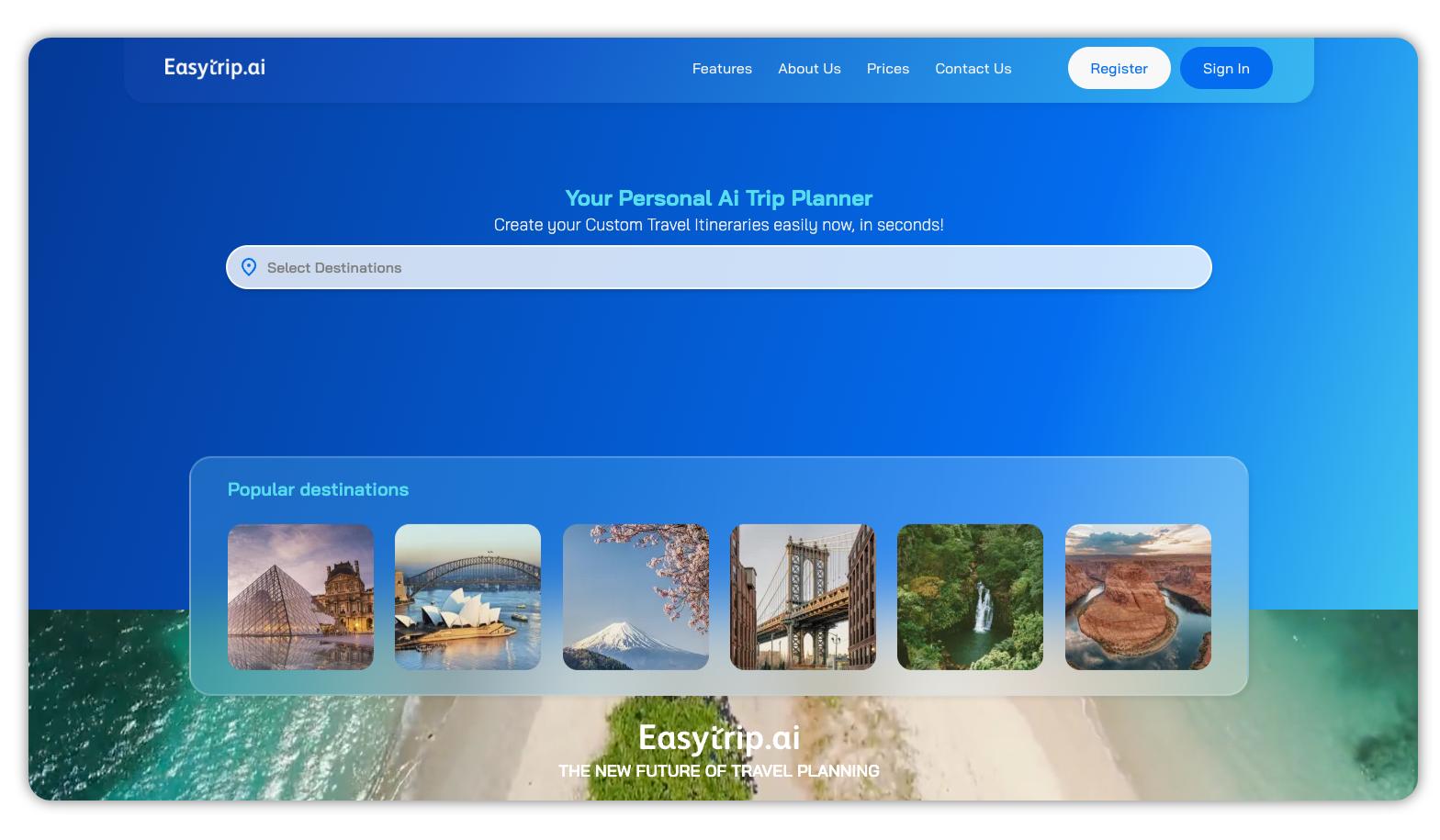 EasyTrip.AI-homepage