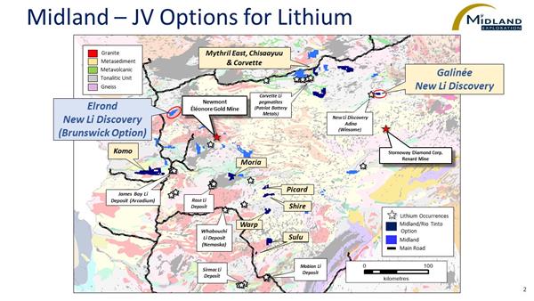 Figure 2 Midland-JV Options for Lithium