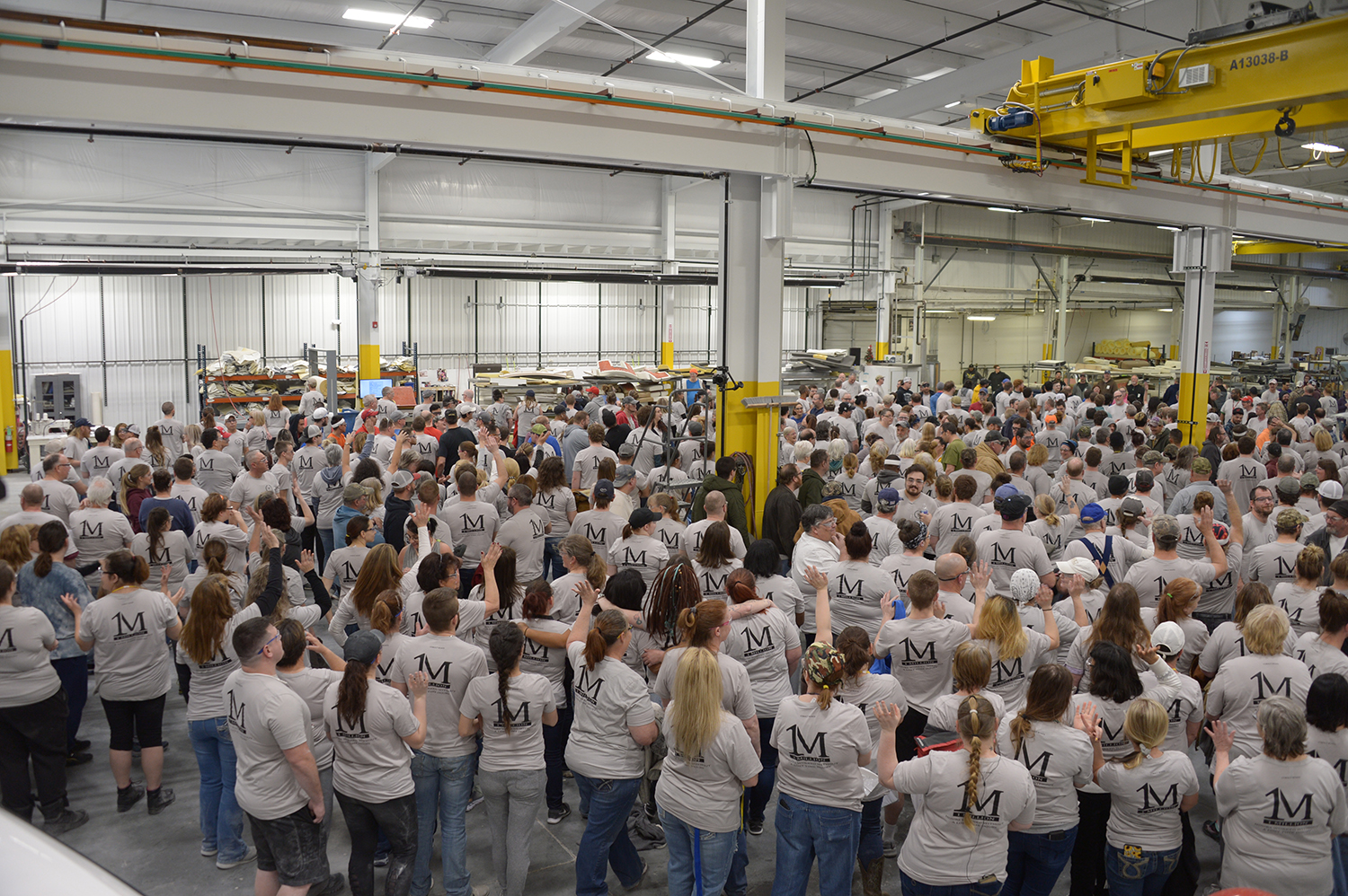 The Cobalt Boats Team celebrating safety milestone.