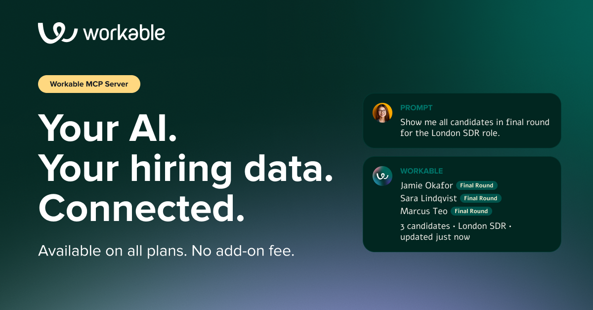 Workable Launches MCP Server for AI-Powered Recruiting and HR Workflows