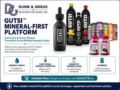 Victory Marine Holdings’ Dunn & Groux Beverage Holdings Expands GUTSI™ Mineral-First Platform Across Beverages, Supplements and Functional Nutrition