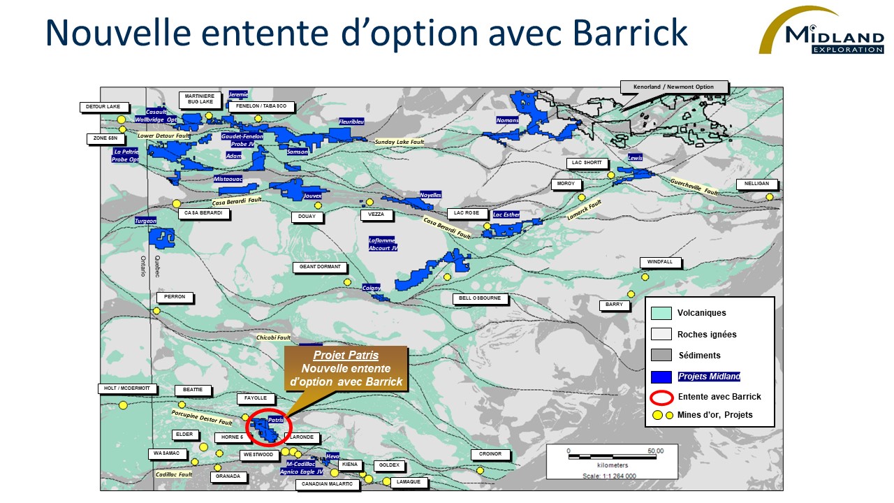 Figure 1 Nouvelle entente d'option avec Barrick