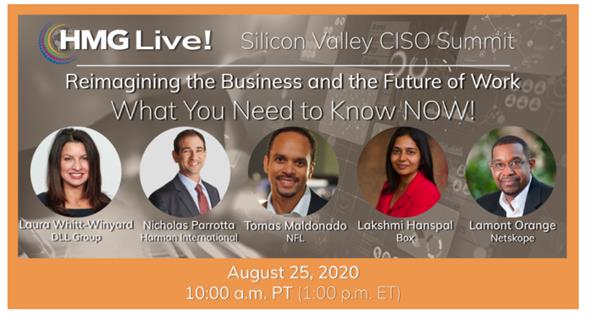 HMG Strategy's 2020 HMG Live! Silicon Valley CISO Executive Leadership Summit