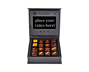 First-Ever Customizable Chocolate Video Box by m cacao