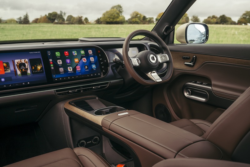 An intuitive digital ecosystem is the centerpiece of the smart #5's spacious interior