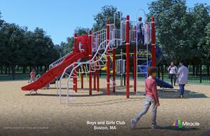 New playground at the Boys & Girls Club of Boston’s Yawkey Club of Roxbury