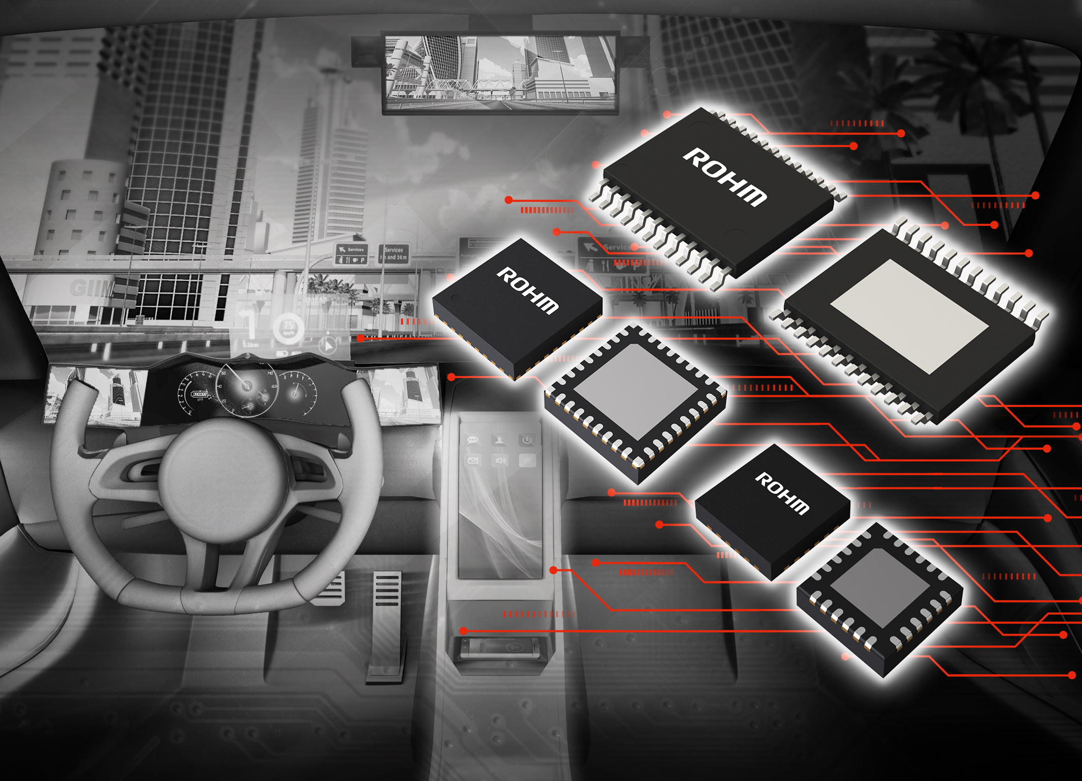 ROHM Introduces New LED Driver ICs for Lower Power Consumption in Automotive Displays