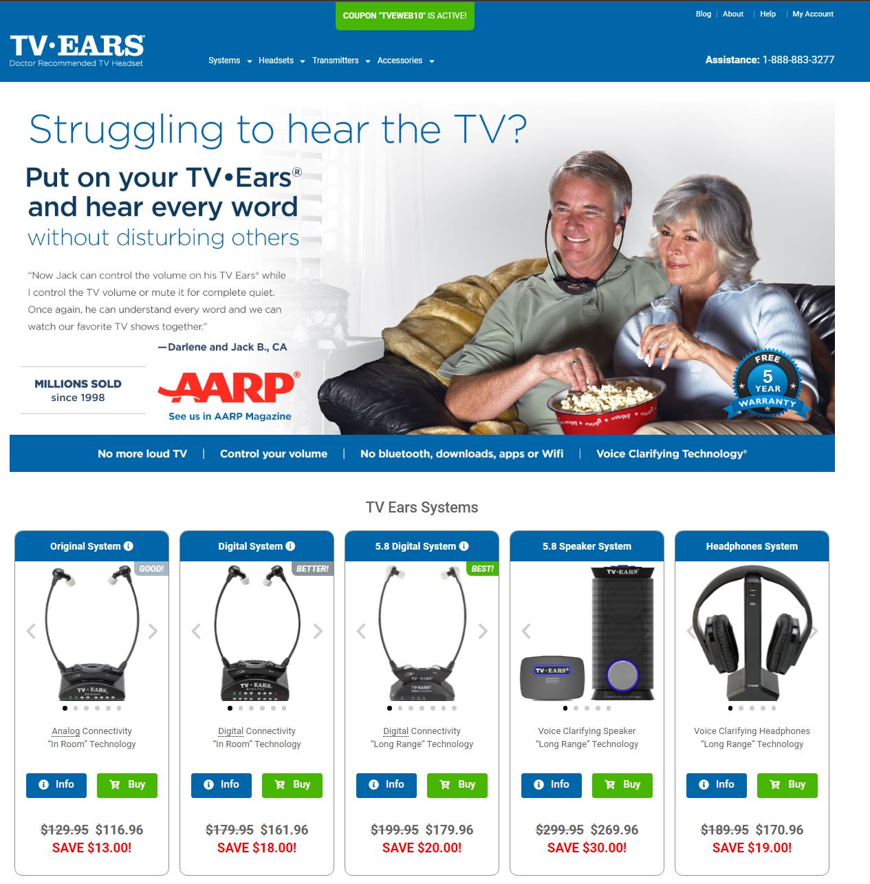 Tv ears hearing discount aids